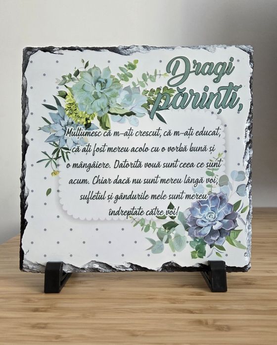 Plachetă mesaj părinți