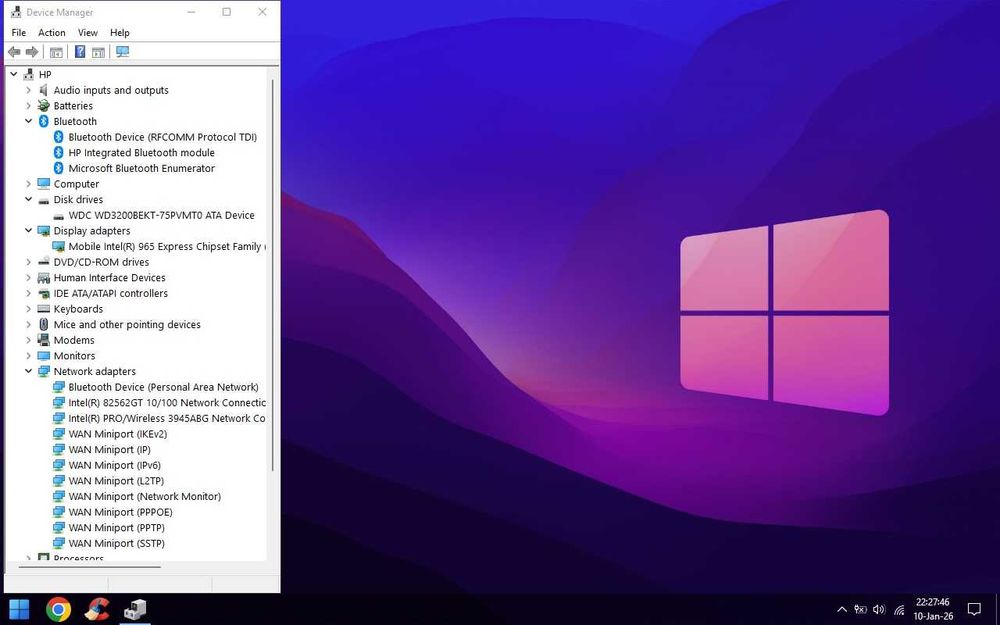Vand Notebook HP T5670/4GB RAM/320GB/Intel 965/WiFi/BT/W10 la 100lei