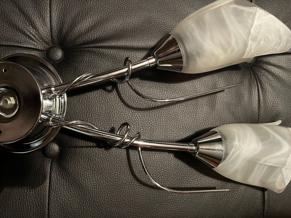 Аплик за стена сребрист