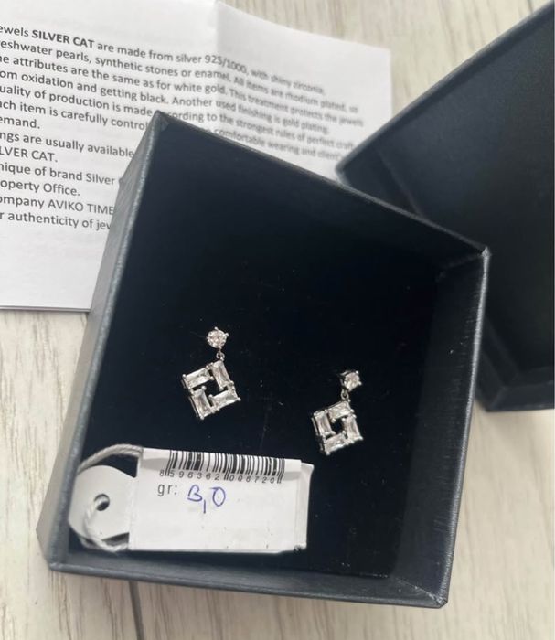 Cercei superbi argint 925 cu pietre de zircon