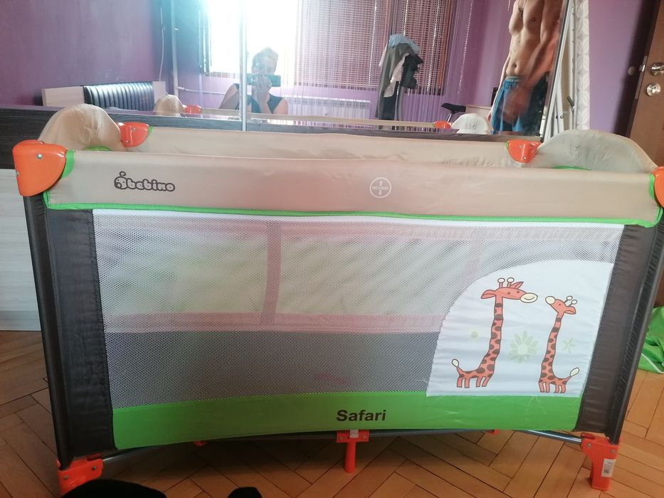 Сгъваема кошара 2 нива със сгъваем матрак