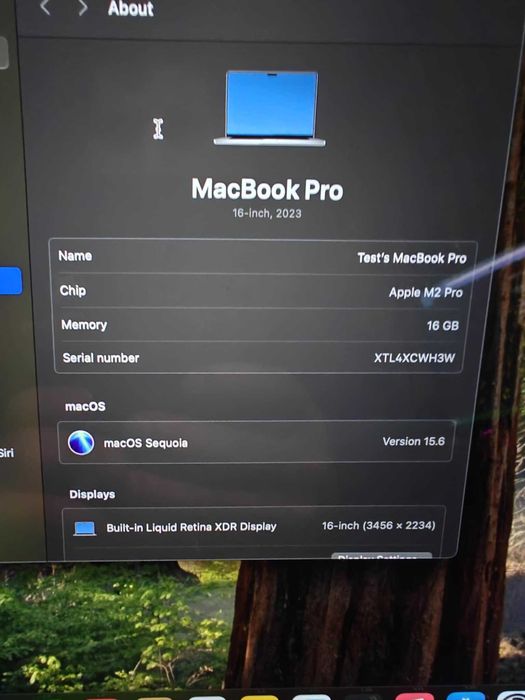 MacBook Pro 16" 2023 M2, 16 GB RAM