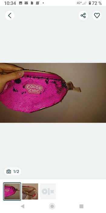 Borsetă cu paiete reversibile