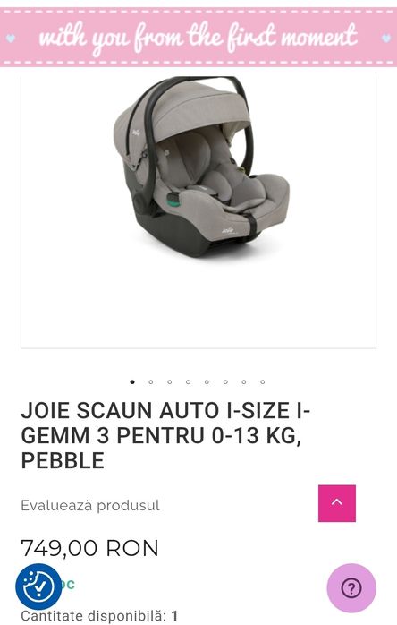 Scoica Joie + sistem rotire si baza isofix