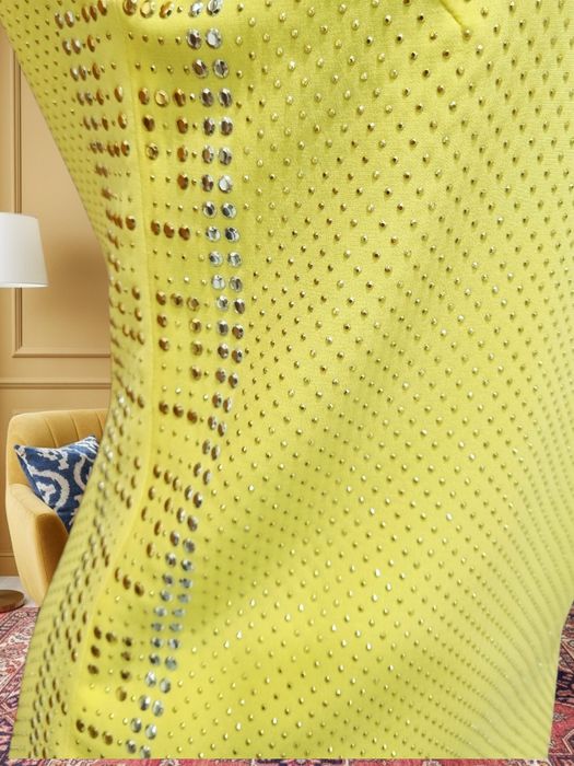 Rochie galbena iconica Versace for H&M matase