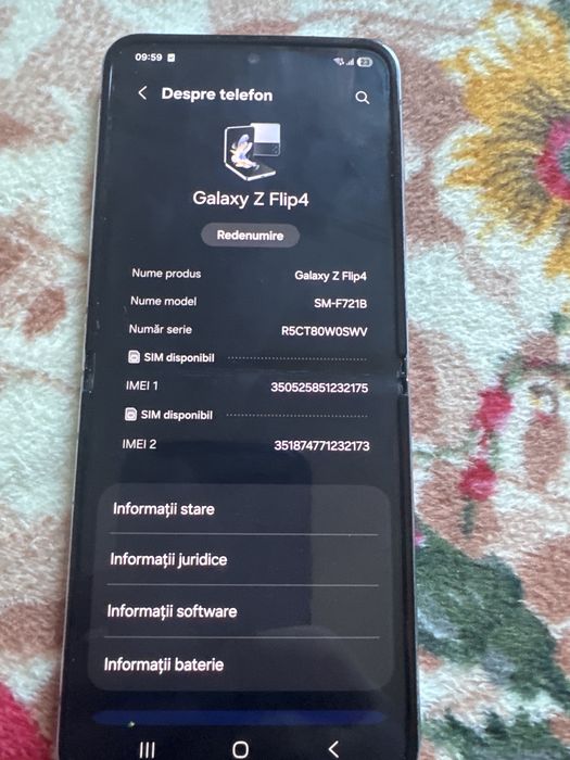 Samsung  galaxi z flip 4 .                     ,