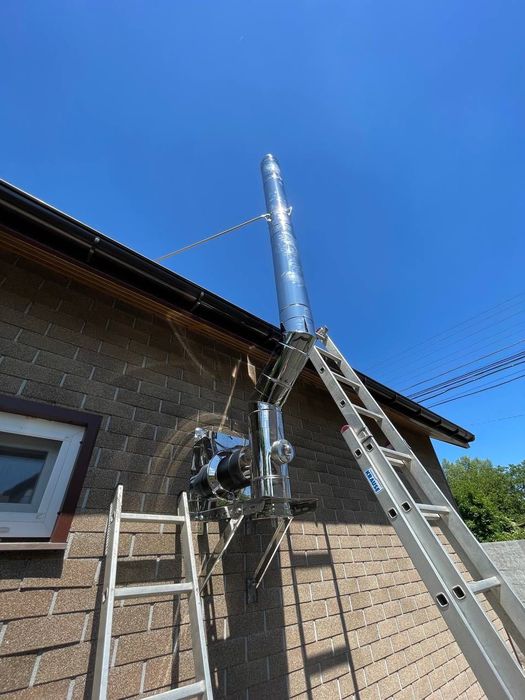 Horn de inox Coș de fum Burlane din inox izolate!