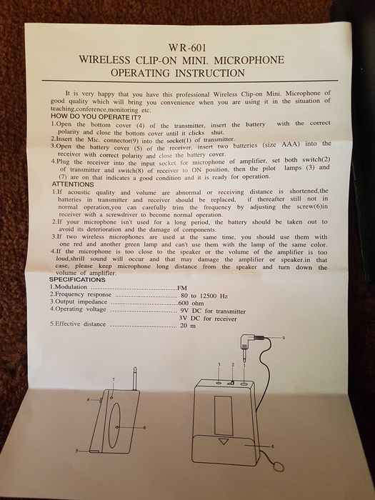 безжичен трансмитер за микрофон