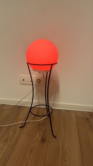 Veizoa lampa sticla led multicolor cu suport
