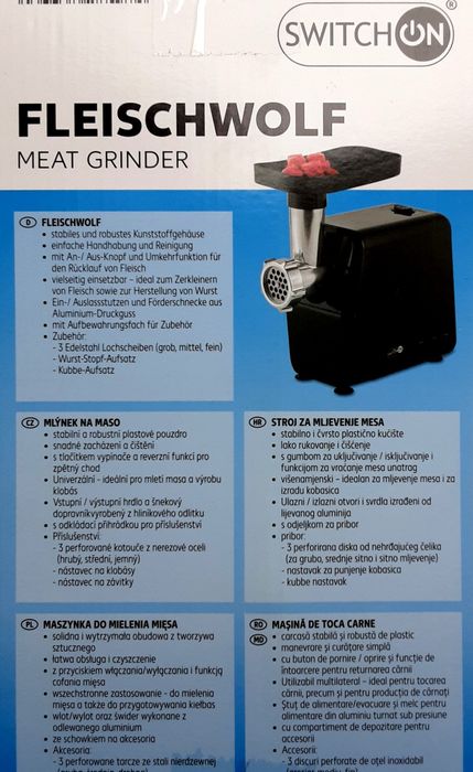 Mașina electrică pentru tocat carne SWITCHON GERMANIA NOUA - 175 Lei