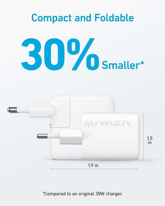 Anker 312 USB-C зарядно за стена,30W,комплект 2 броя