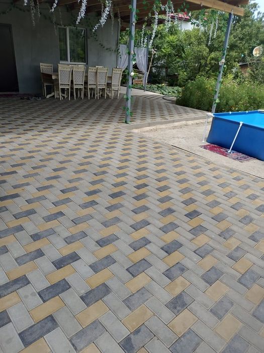 Кирпичик брусчатка тротуарная плитка Евробрусчатка
