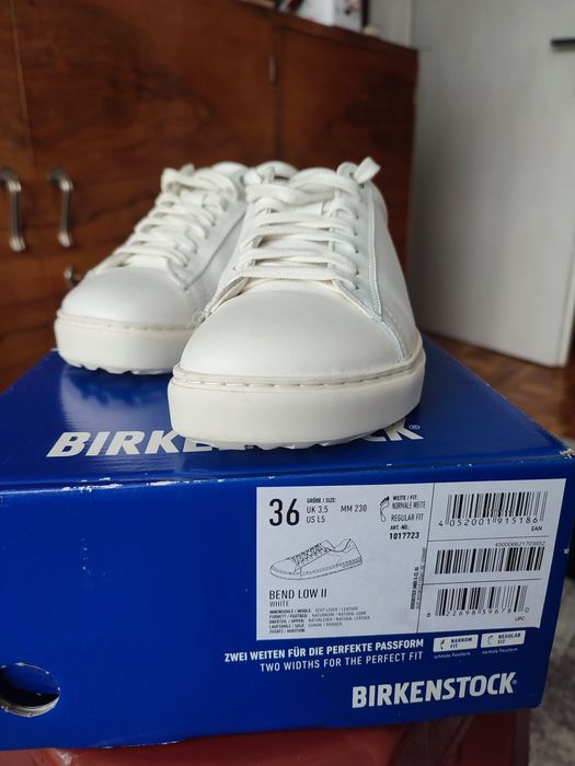 Бели маратонки естествена кожа на Birkenstock 36 номер