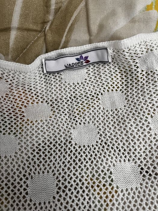 Накидка белая вязанная нежная