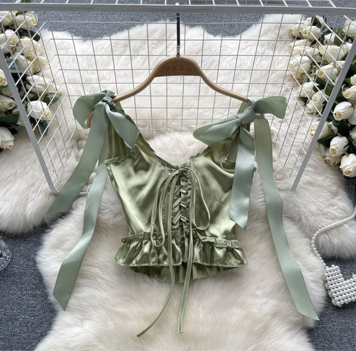 Корсет женский с бантами М