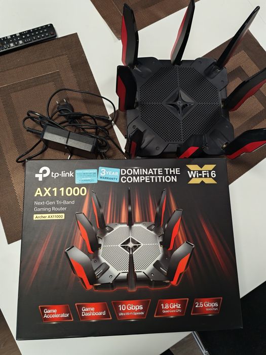 TP-Link Archer AX11000 Gaming Router Wi-Fi 6 Tri-Band | 10Gbps | Imp