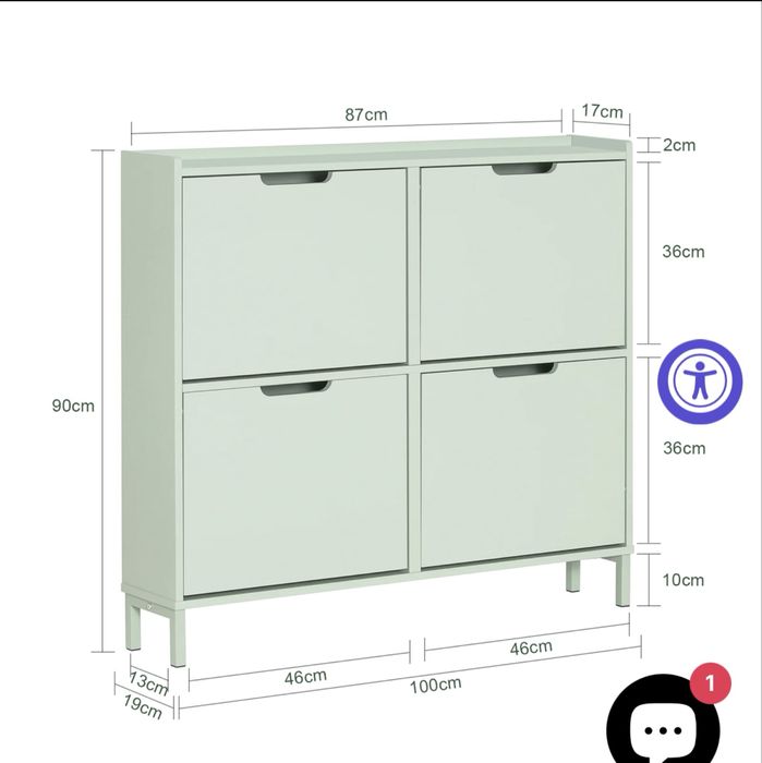 Pantofar modern verde menta-ideal pentru spatii mici | FainHaus Cluj