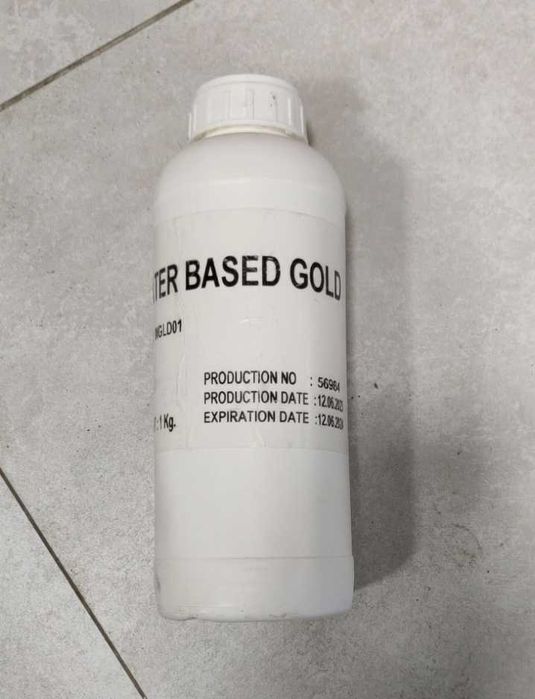 WATER BASED GOLD WGLD01 золотая краска для стекла фарфора и посуды 1кг