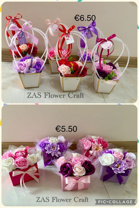 Сапунени цветя в кутии - специално за 8ми март