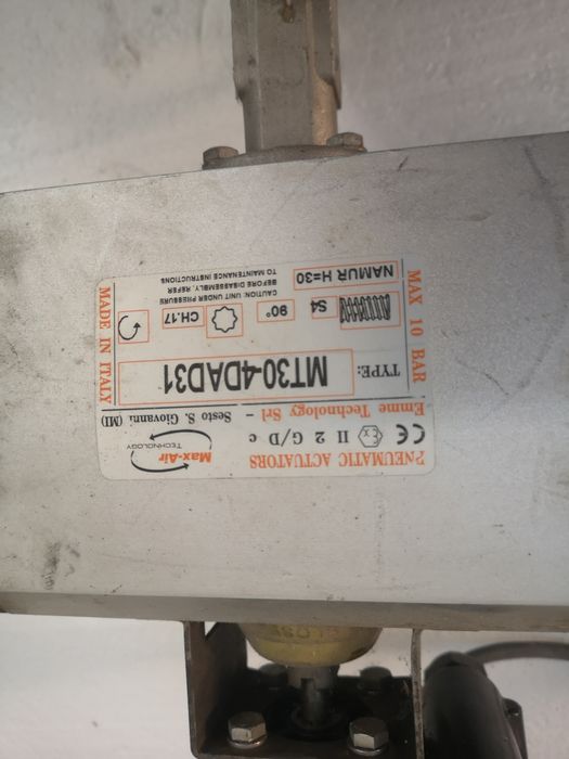 Servomotor/Actuator pneumatic full  echipat fluture  10 bar 90 grad