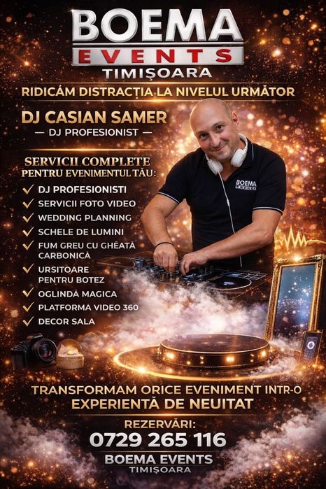 Servicii DJ pentru Nunti,Botezuri,Majorate,Petreceri Tematice