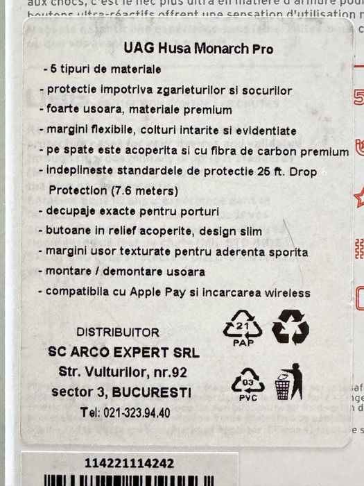 Husă UAG Monarch Pro iPhone 15 Pro