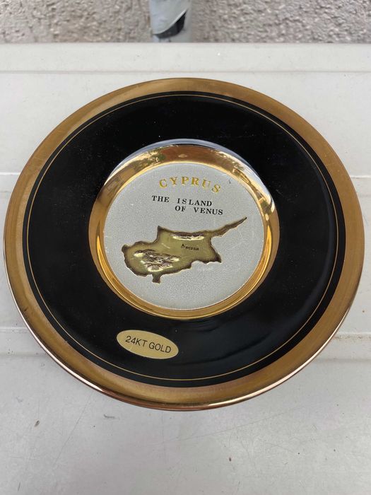 Декорация на чинии, изкуството на chokin 24k златен ръб, Япония