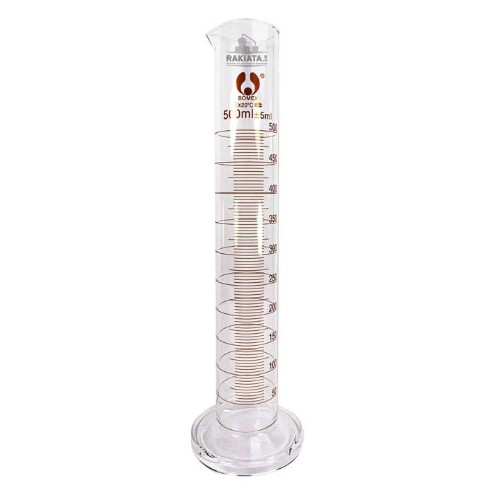 Мерителен цилиндър от боросиликатно стъкло - 50 мл, 100 мл, 250 мл, 500 мл, 1000 мл, 2000 мл