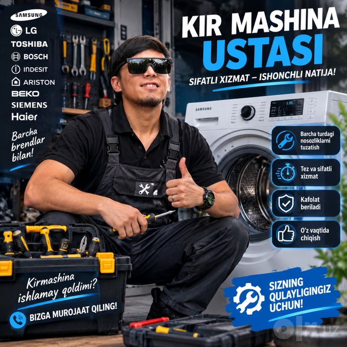 Kirmashina ustasi. Kirmashina tamirlash. Kirmashina remont