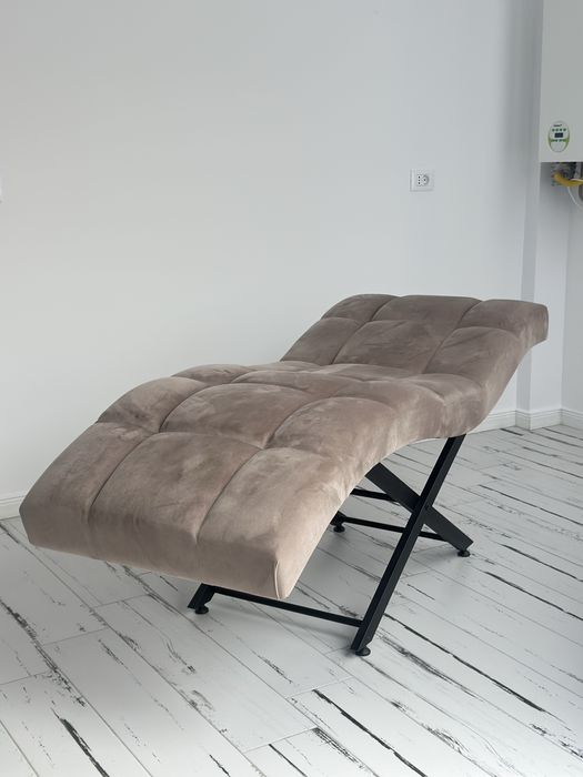 Pat cosmetic tapitat cu catifea culoare taupe