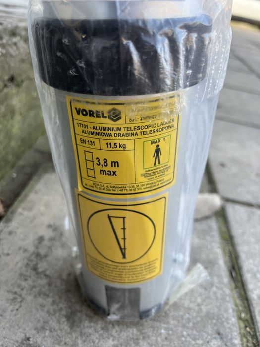 Стълба телескопична алуминиева 3.8м марка  Vorel
