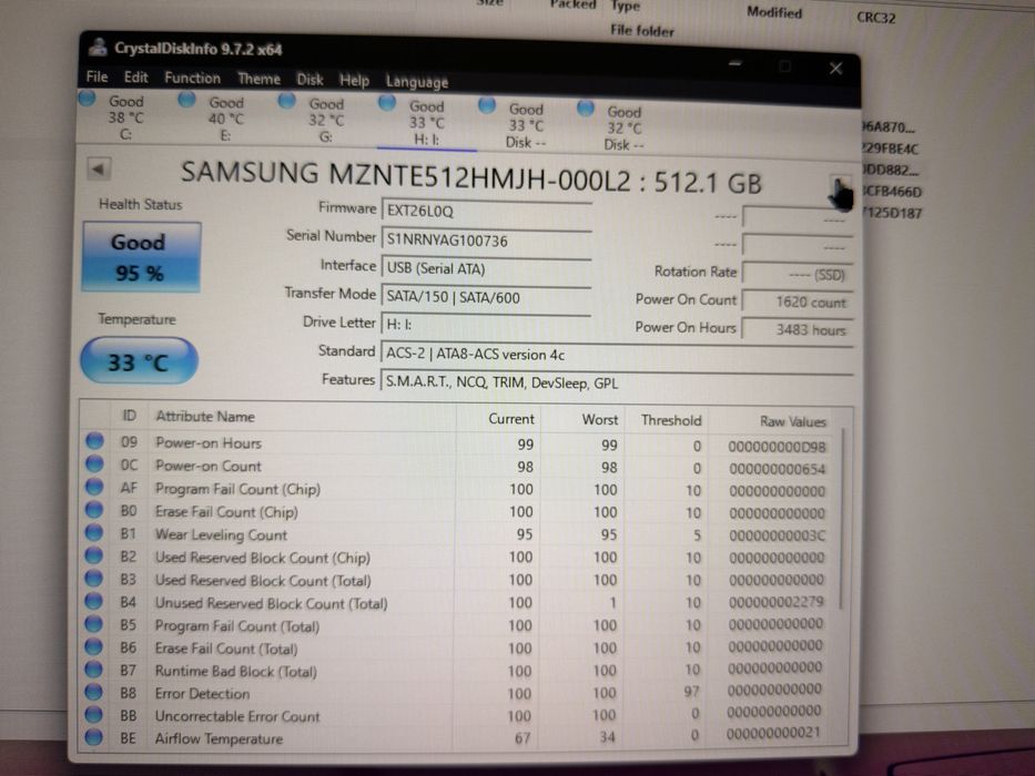 SSD M.2 Sata Samsung 512Gb