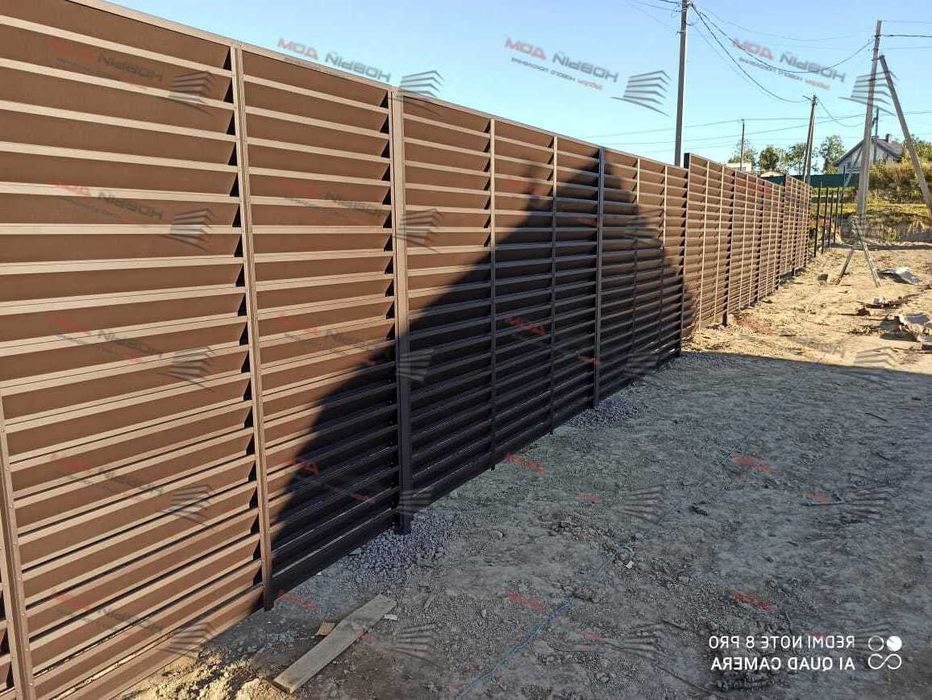 Забор жалюзи из металла