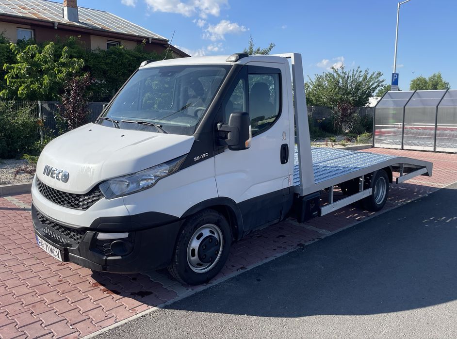 Iveco Daily 35C13  autoplatforma transport auto punte dubla BA 14