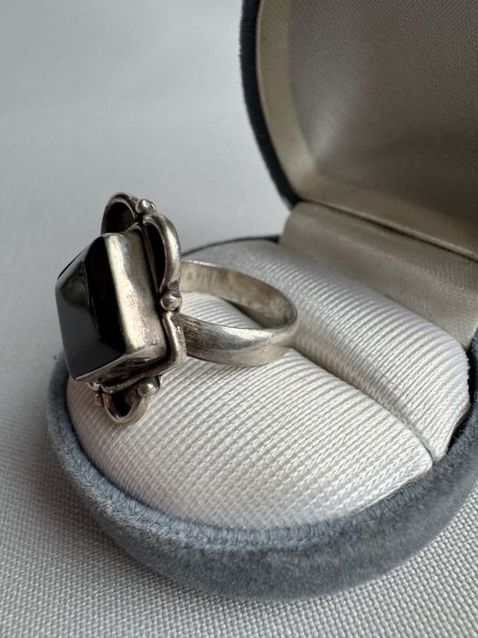 Inel din argint si onix