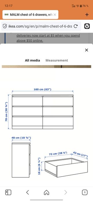 Комод сатылады Ikea