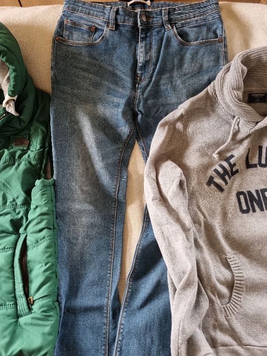 Pachet haine Vesta, Blugi Pull & Bear slim 31, Pulover Springfield L.