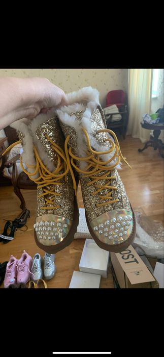 Угги с мехом Miu Miu