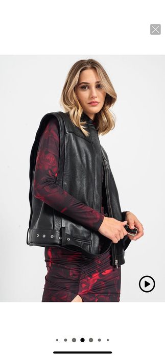 HUGO 2в1 дамско яке и елек естествена агнешка кожа, размер L