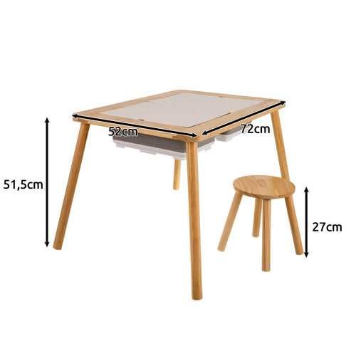 Детска маса със столче / Сензорна маса / Дървена интерактивна маса