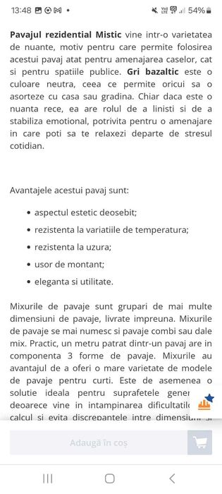 Vand pavaj rezidential Mistic gri bazaltic