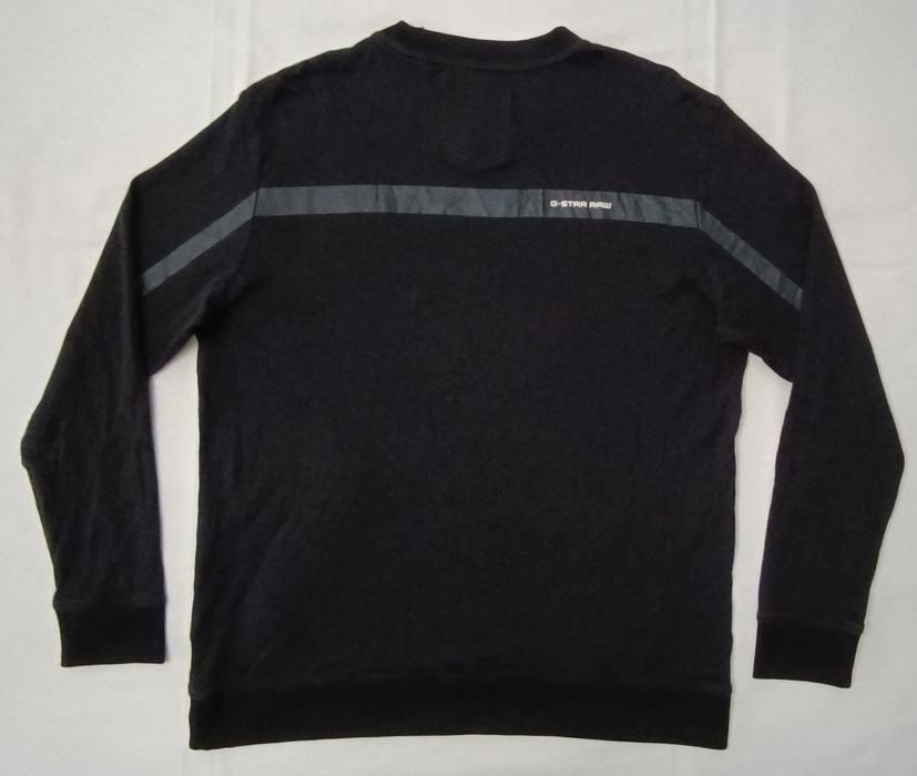 G-STAR RAW Box Logo Pocket оригинално горнище L памучна черна блуза