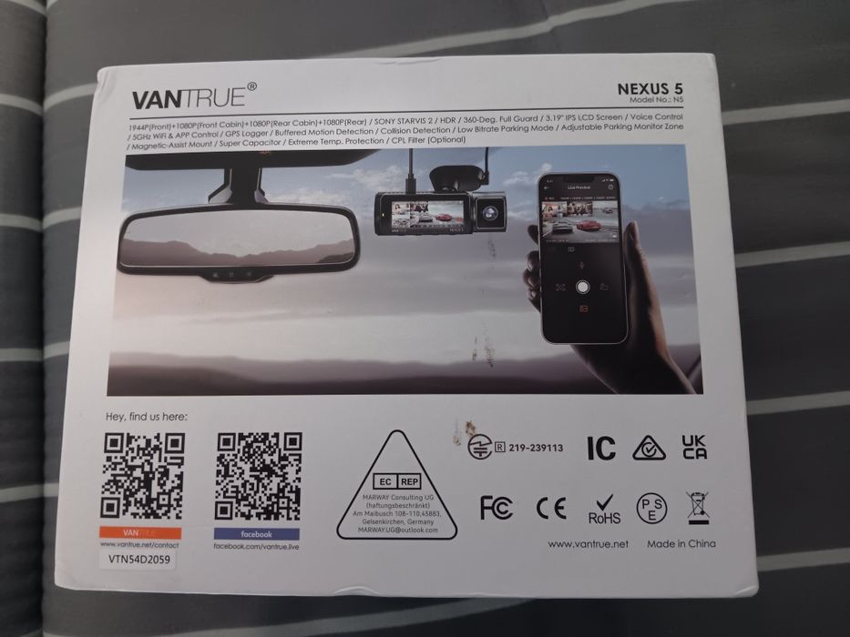 Vand camera vantrue nexus5