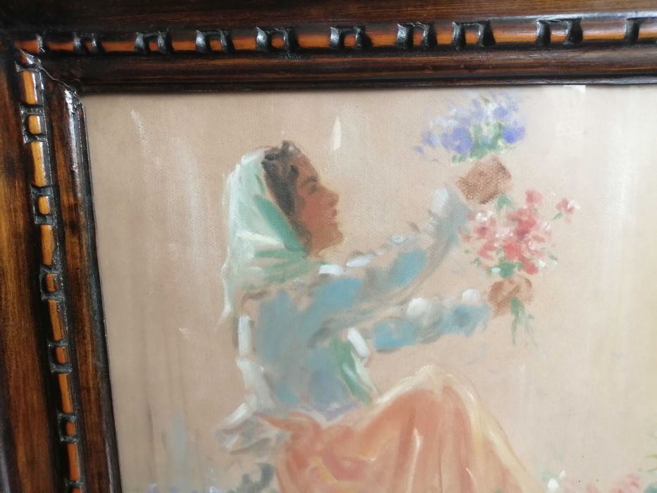 Tablou Ghelman Lazar - Florareasa, pastel, semnat