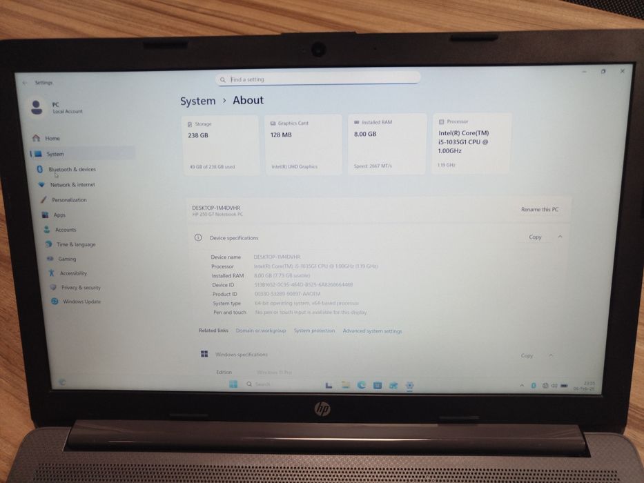 Laptop HP 250 G7 i5-1035G1 Gen 10