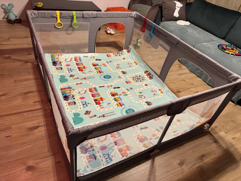 Tarc de Joaca pentru Bebelusi si Copii + salteluta pliabila 180x150 cm