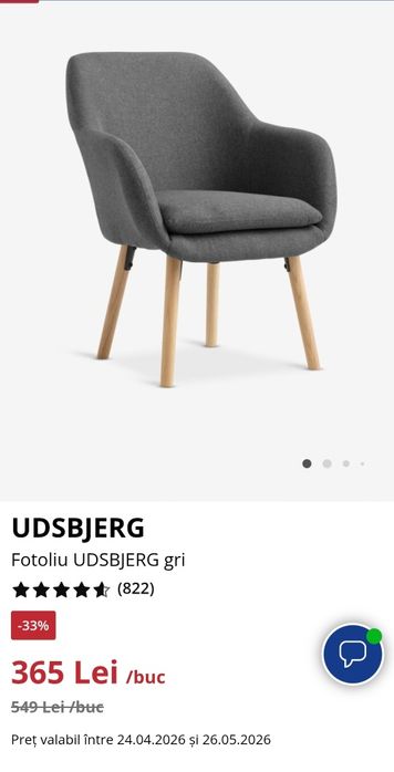Fotoliu Jysk negru