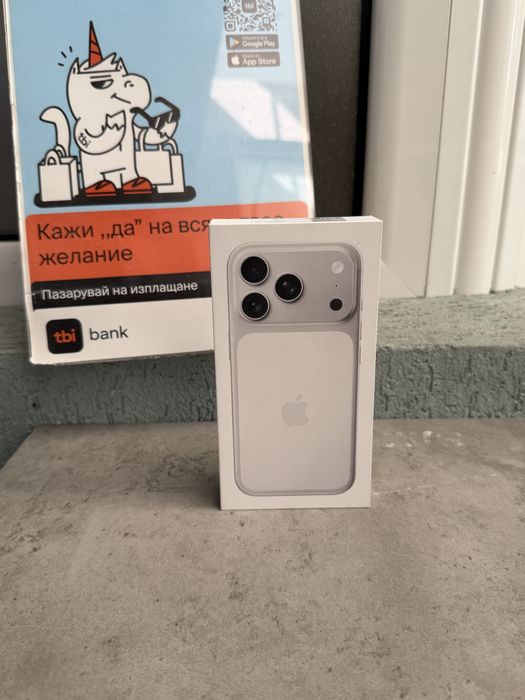НОВ iPhone 17 Pro / SILVER *256Gb*ЛИЗИНГ TBI APPLE Айфон 17 про син
