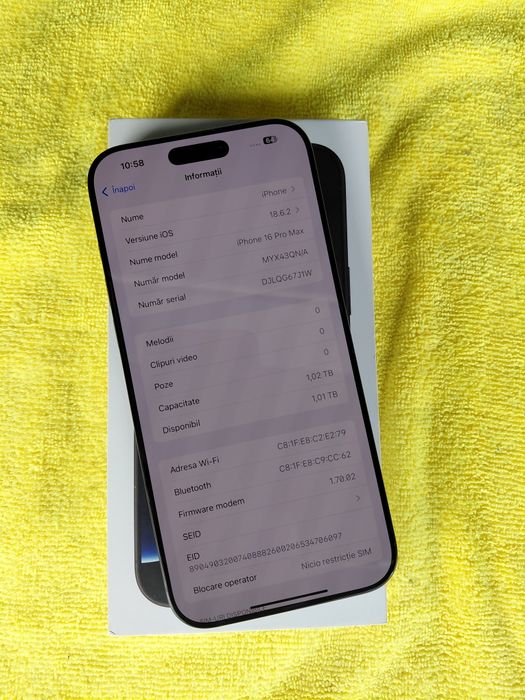 Vand/Schimb IPhone 16 Pro Max 5g 1 TB Impecabil Fulbox Liber