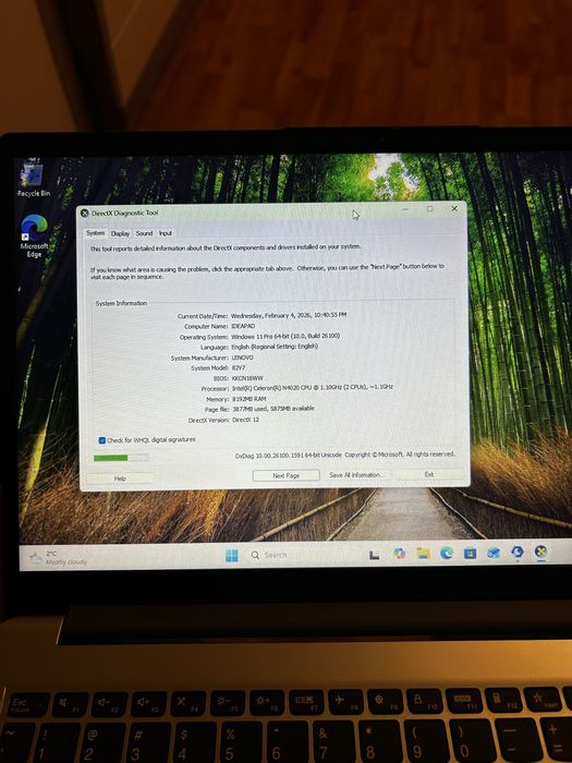Laptop lenovo ideapad 1 15IGL7